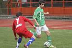 Česká divize (skupina A) - 21. kolo: FK Slavoj Č. Krumlov (v zeleném) - Zličín 1:1 (1:0).