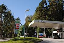 Ceny naturalu 95 a nafty na Krumlovsku 3. října 2023. Na snímku čerpací stanice Josef HOS v Lipně nad Vltavou.