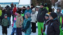 Lyžařské závody pro veřejnost McDonald's Winter Cup s Jakubem Kohákem přilákaly na Lipno desítky závodníků.