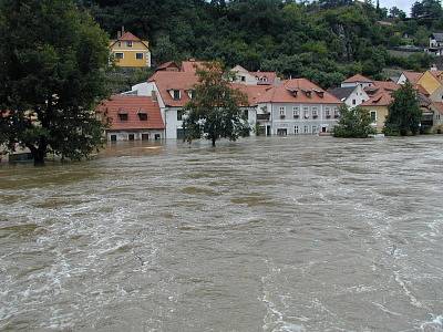 Pohroma zasáhla ulice Českého Krumlova.