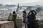 Český Krumlov pod bílou peřinou.