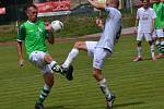 Fortuna Divize A – 29. kolo: FK Slavoj Český Krumlov (zelené dresy) – FC Viktoria Mariánské Lázně 1:1 (0:0) na penalty 4:5.