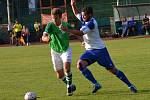 Ondrášovka KP muži – 6. kolo: FK Slavoj Český Krumlov (zelené dresy) – TJ Hluboká nad Vltavou 2:0 (2:0).