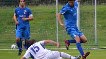 I.B třída - 2. kolo (1. hrané): Vltavan Loučovice (bílé dresy) - FC Šumava Frymburk 4:2 (0:1).