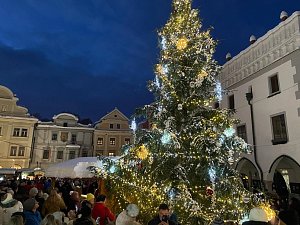 Slavnostní rozsvícení vánočního stromu v Českém Krumlově.