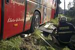 Nehoda autobusu u Kaplice Nádraží. 