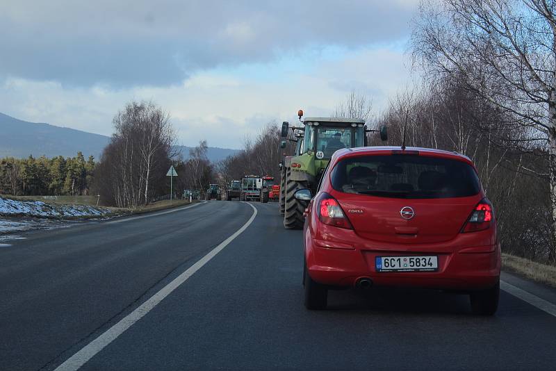 K protestu se připojili také zemědělci na Českokrumlovsku. Vyzvala je k tomu krumlovská agrární komora.