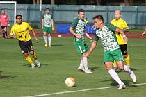 Fotbalisté Č. Krumlova (v zeleném z utkání s M. Lázněmi) prohráli v Sokolově 1:6.