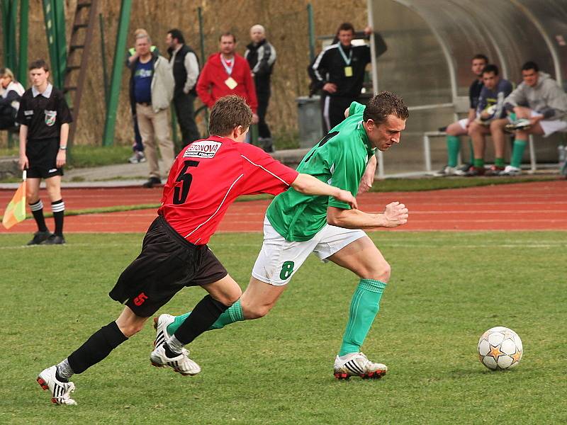 Fotbalové utkání I. B třídy mužů / FK Slavoj Český Krumlov B - SK Mladé 2:0.