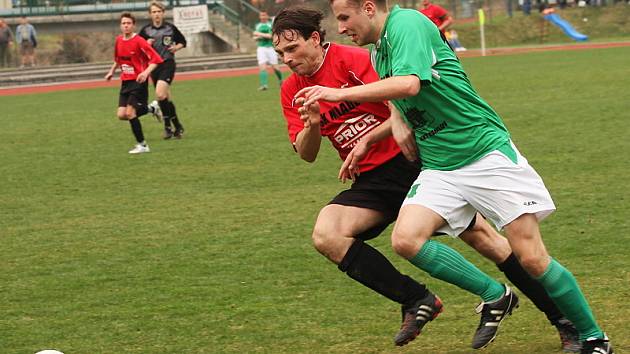 Fotbalové utkání I. B třídy mužů / FK Slavoj Český Krumlov B - SK Mladé 2:0.