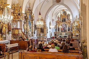 Klášterní kostel Božího Těla a Bolestné Panny Marie v Českém Krumlově.