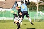 Fotbalisté Dolního Dvořiště (v černých dresech) doma deklasovali Sedlec 7:2. Foto: Adéla Bršťáková