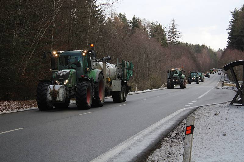 K protestu se připojili také zemědělci na Českokrumlovsku. Vyzvala je k tomu krumlovská agrární komora.