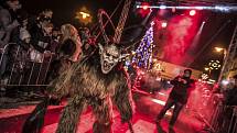 Sobotní krampus show v Kaplici.