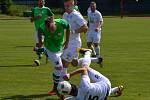 Fortuna Divize A – 29. kolo: FK Slavoj Český Krumlov (zelené dresy) – FC Viktoria Mariánské Lázně 1:1 (0:0) na penalty 4:5.