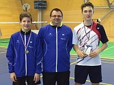 Tomáš Švejda,  Radek Votava a Petr Beran (zleva) na turnaji U19 v Brně.