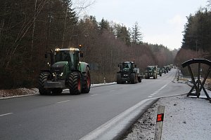 Zemědělci na Prachaticku se ve čtvrtek 22. února připojí k protestu. Pojedou na hraniční přechod Strážný.