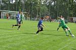 Oblastní I.B třída (skupina A) - 7. kolo (6. hrané). FK Boršov nad Vltavou (zelené dresy) - FK Spartak Kaplice 3:1 (1:0).