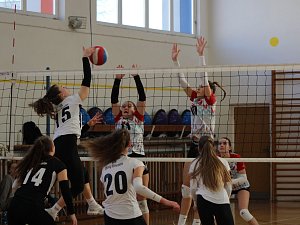 Českokrumlovské volejbalistky skončily v základní části druhé ligy U18 na čtvrtém místě.