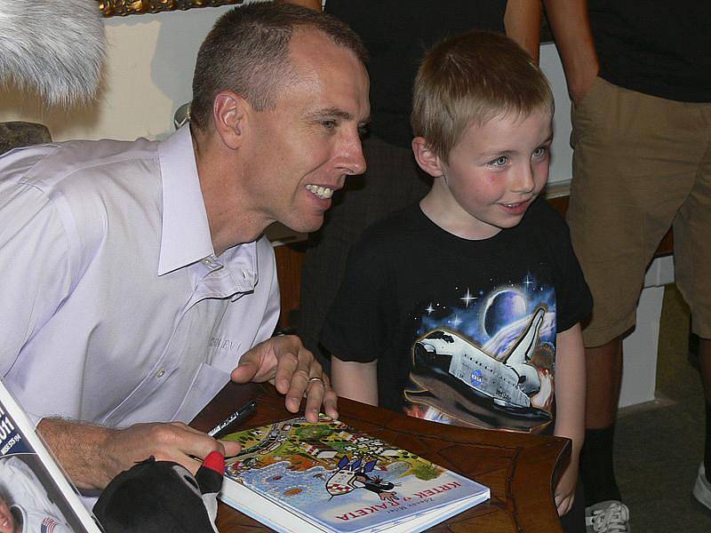 Andrew Feustel v Českém Krumlově.