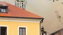 Požár obytných domů v Českém Krumlově, jak jej zachytil Tomáš Sojka.