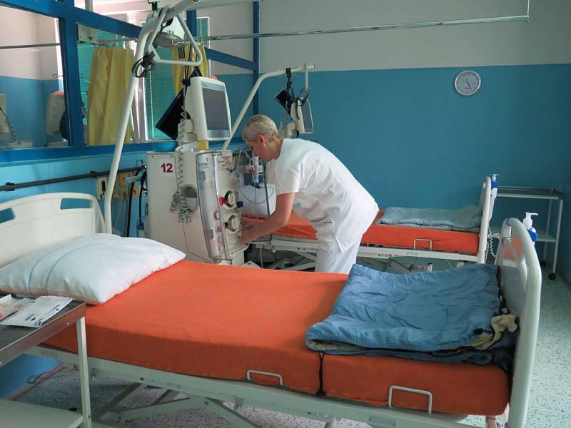 Oddělení hemodialýzy v Nemocnici Český Krumlov.