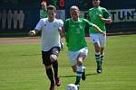 Fortuna Divize A – 27. kolo: FK Slavoj Český Krumlov (zelené dresy) – SK Jankov 5:1 (1:0).