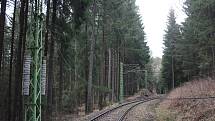 Sabine škody napáchala i na železnici v okolí zastávky Rožmberk nad Vltavou.