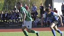 Divize (skupina A) - 11. kolo: Český Krumlov (v zeleném) - Táborsko B 2:2 (1:1), na penalty 4:5.