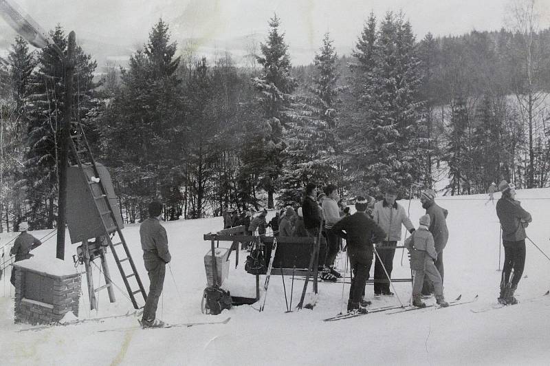 70. a 80. léta v lipenském lyžařském areálu na Kramolíně.