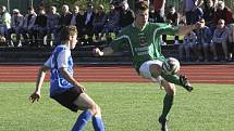 Divize (skupina A) - 11. kolo: Český Krumlov (v zeleném) - Táborsko B 2:2 (1:1), na penalty 4:5.