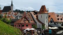 Český Krumlov o prodlouženém červencovém víkendu.