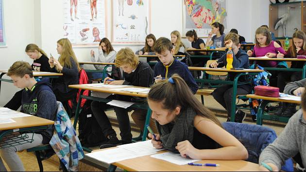Přijímací zkoušky na krumlovském gymnáziu. Ilustrační foto.