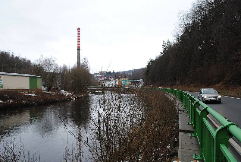 Bobr na Vltavě mezi Větřním a Papouščí skálou kácí jeden strom za druhým a výrazně tak prosvětluje břehové porosty.