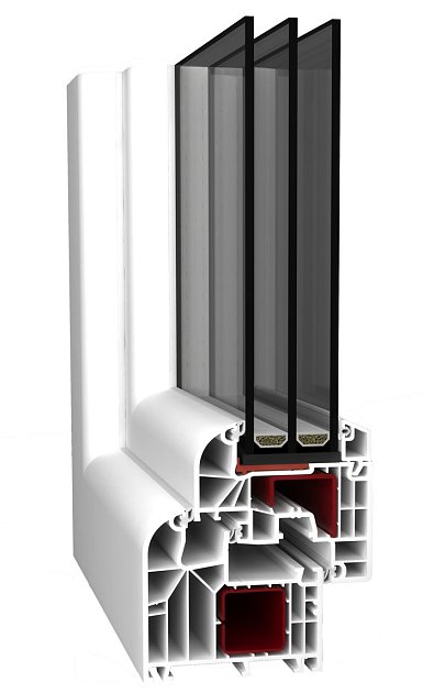 Plastová okna. Profil ALUPLAST IDEAL 8000 round line.