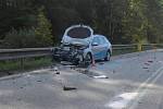 Tragická dopravní nehoda se stala v rájovském kopci před Přísečnou. Zemřel při ní motorkář.