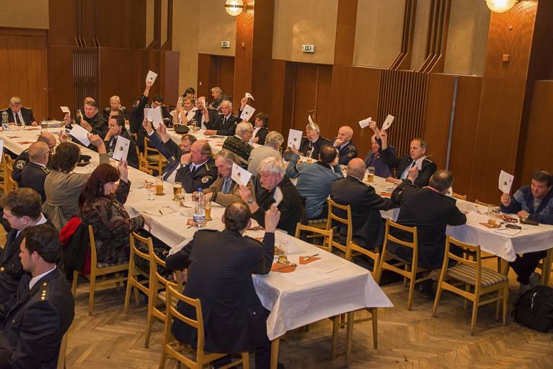 Schůze představitelů sborů dobrovolných hasičů Českokrumlovska v Malontech.