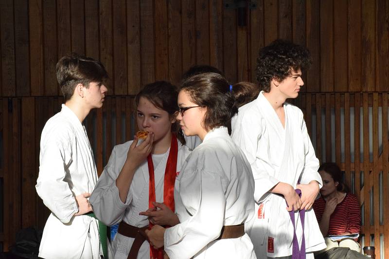 Mikulášský turnaj, poslední z letošní série turnajů Jihočeského svazu japonského karate, pořádal českokrumlovský Shotokan karate klub.