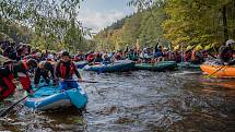 Start soutěžních kategorií z Rožmberka nad Vltavou