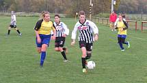 Fotbalová divize žen (skupina D) - 9. kolo: FK Spartak Kaplice (bíločerné dresy) - TJ Sokol Jindřichův Hradec 5:0 (3:0).