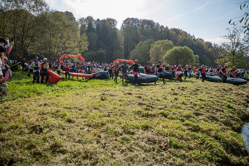 Start soutěžních kategorií z Rožmberka nad Vltavou