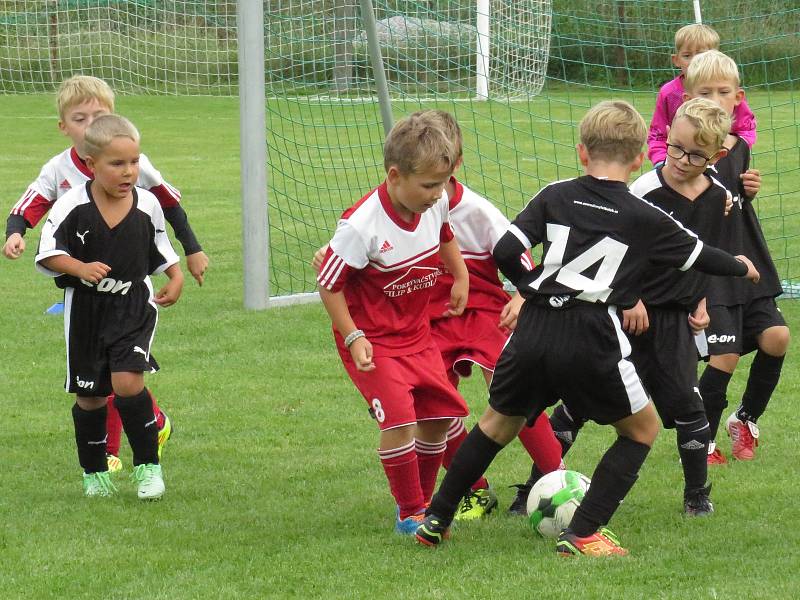 OP mladší přípravky – 2. kolo: Sokol Křemže / SK Holubov (červené dresy) – FK Spartak Kaplice 12:2 (6:0).