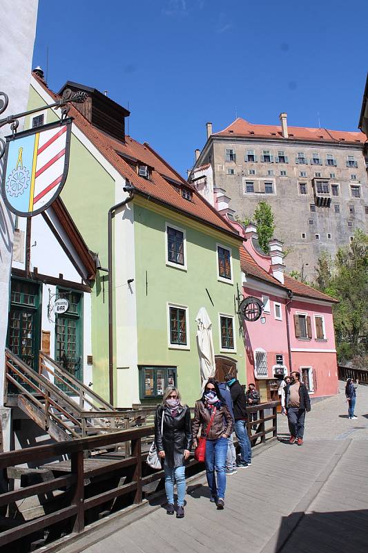 Český Krumlov o prvním májovém víkendu.