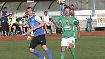 Divize (skupina A) - 11. kolo: Český Krumlov (v zeleném) - Táborsko B 2:2 (1:1), na penalty 4:5.