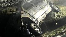 Tragická nehoda a požár auta v Loučovicích na Českokrumlovsku. Spolucestující uhořel.