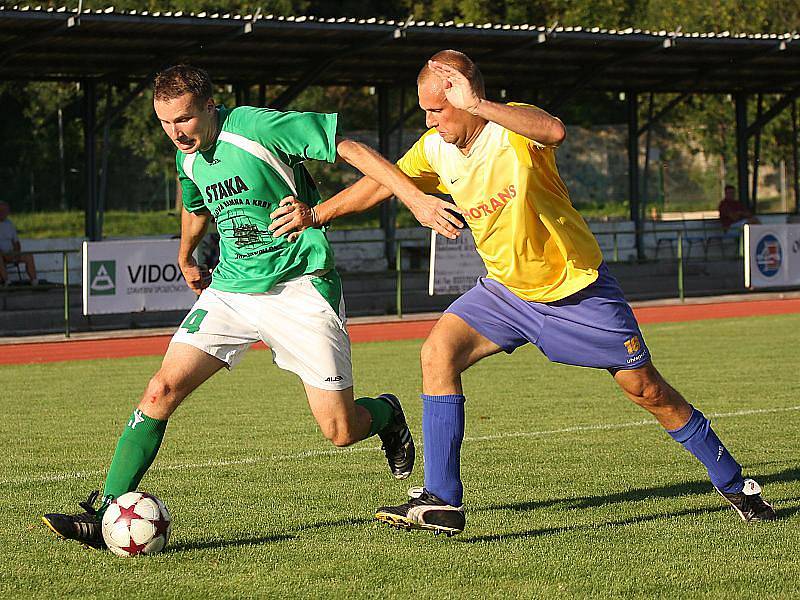 Fotbalové utkání A skupiny oblastní I. B třídy / FK Slavoj Český Krumlov B - Sokol Křemže 1:4 (0:3).