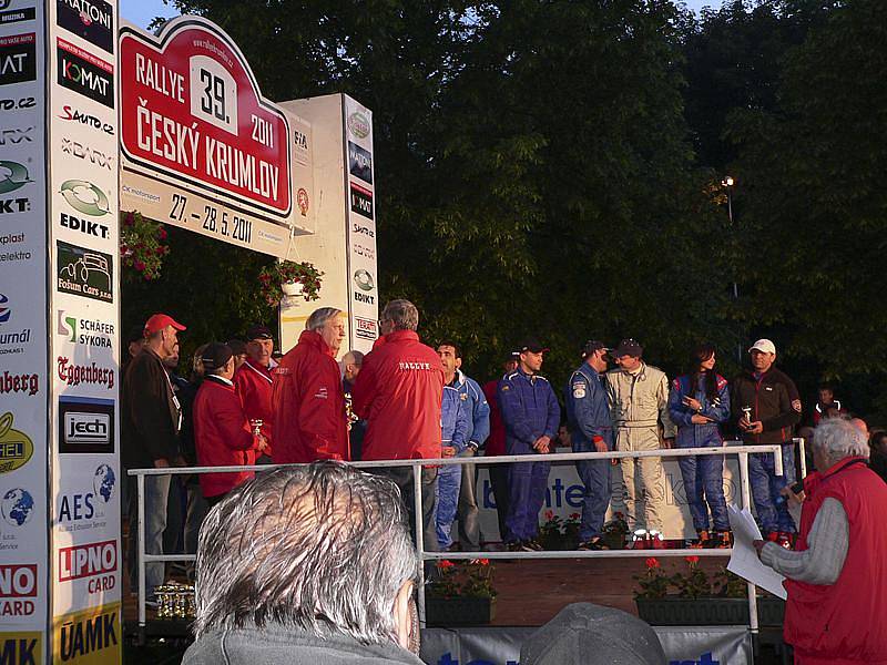 Závěrečné slavnostní vyhlašování vítězů 39. Rallye České Krumlov.