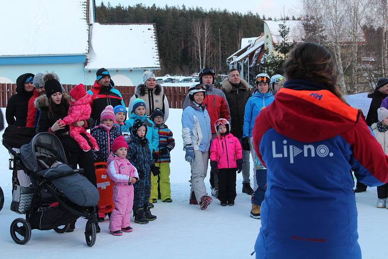 Lyžařské závody pro veřejnost McDonald's Winter Cup s Jakubem Kohákem přilákaly na Lipno desítky závodníků.