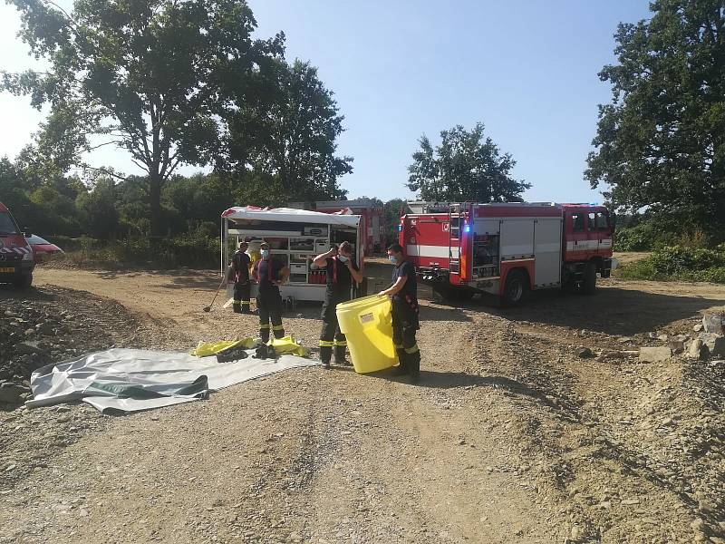 Hasiči odstraňovali následky masivního úhynu ryb na řece Bečvě, a to na třicet kilometrů dlouhém úseku.