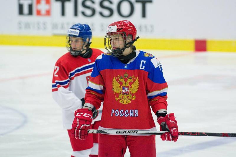 Česko - Rusko. Čtvrtfinále MS hokejistek do 18 let v Přerově